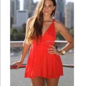 Xenia Boutique Red Romper