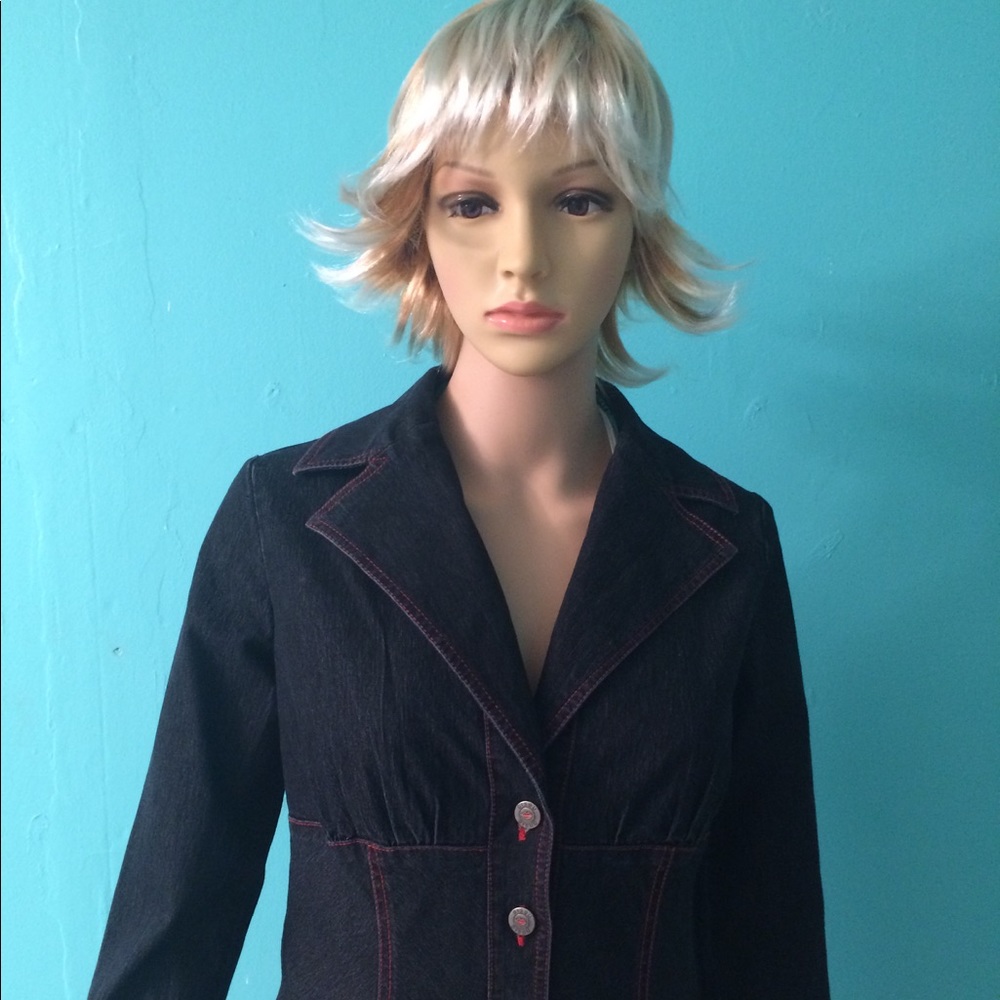 Denim Blue Jean Jacket/Dark Navy Blue