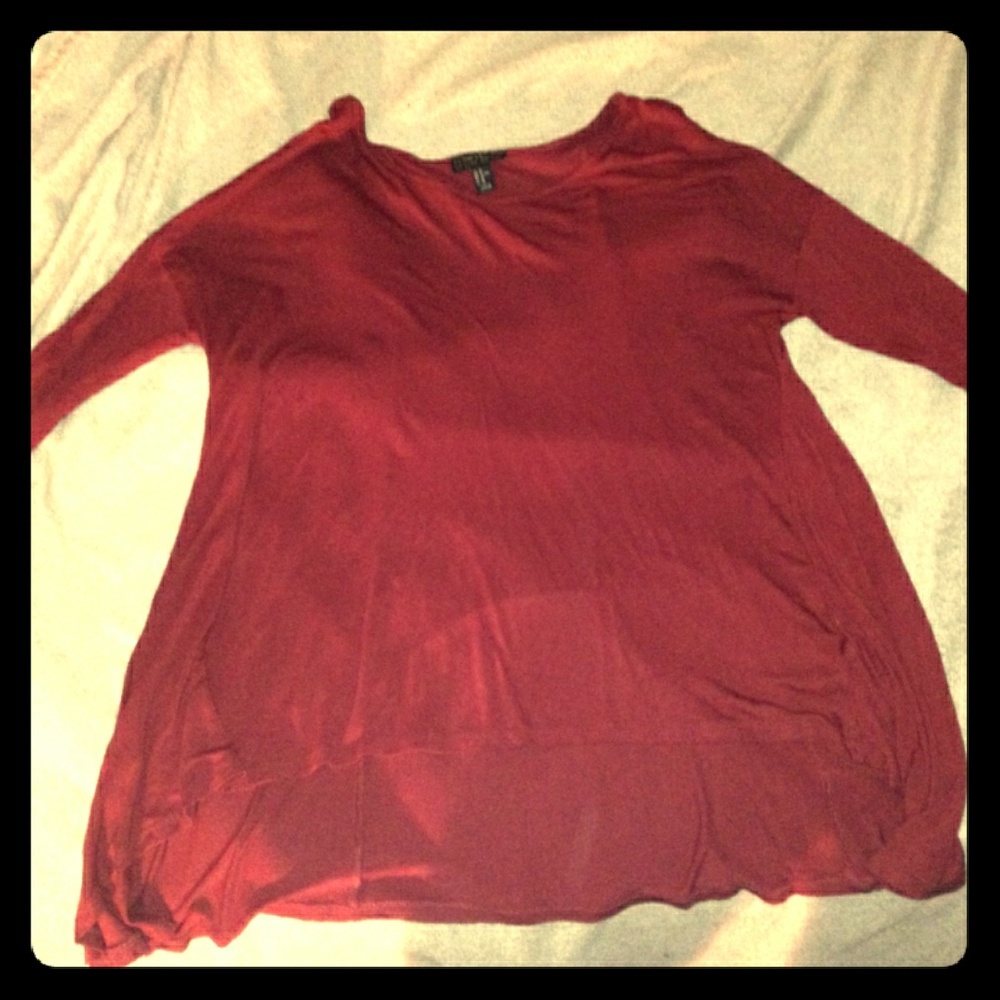 Never worn, red forever 21 women's blouse.