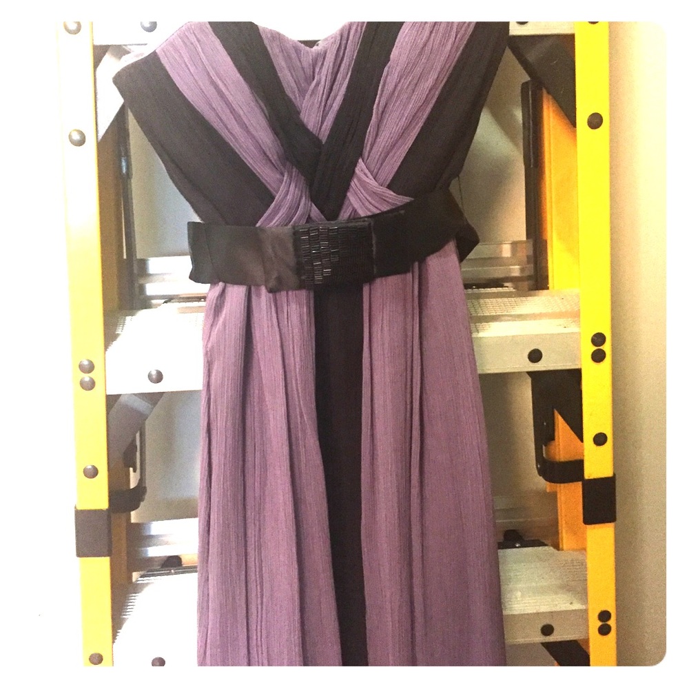 Strapless silk dress