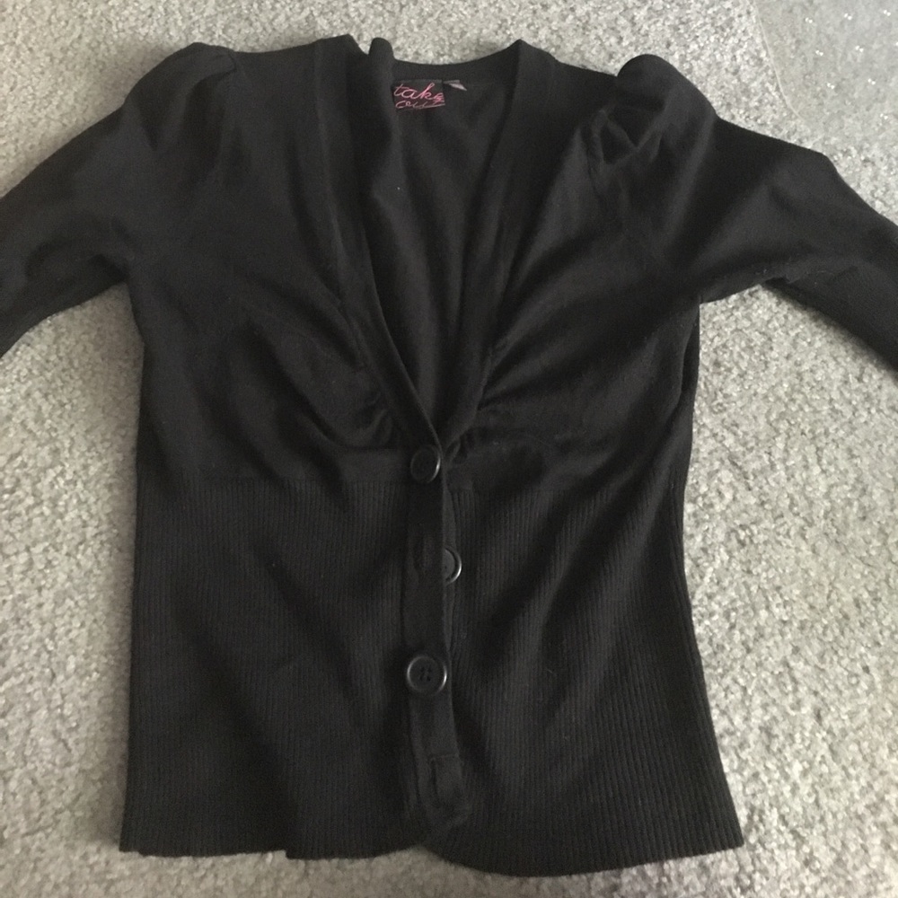Medium Black Half Cardigan