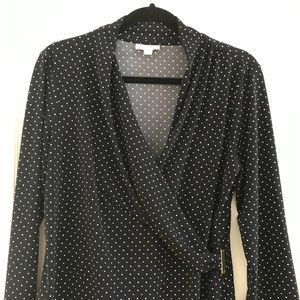 Charter Club Faux-Wrap top in L