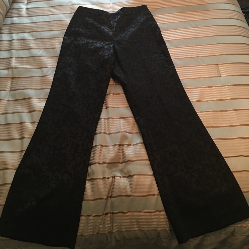 Black Flare Leg Dress Pants