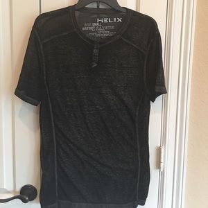 Men's black acid  washed shirt -small
