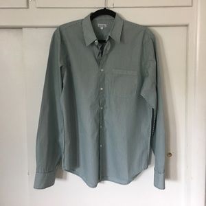 Steven Alan  Green reverse seam shirt