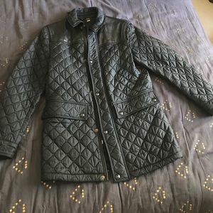 Burberry MENS Size S Black Leather/Quilted Jacket