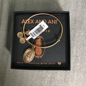 Gold Alex and Ani Pineapple