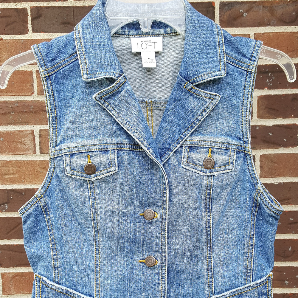 Ann Taylor LOFT Denim Vest