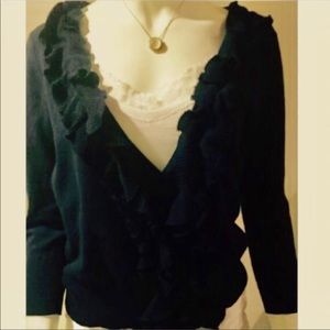 Cremieux Ruffle Cardigan