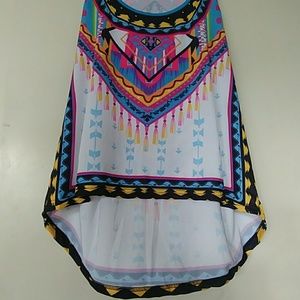NWOT TANK CAMI TUNIC COVER UP AZTEC PRINT SZ 1X