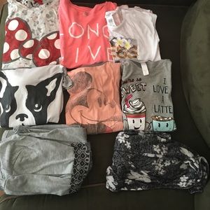Lot of eight Girls shirts. Size10-12