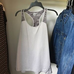 Gray athletic tank top