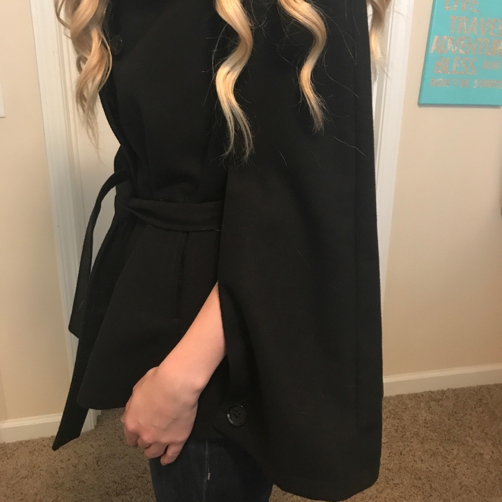 Button Front Cape Coat - image 3