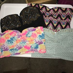 BUNDLE OF 4 PINK BANDEAUS