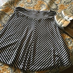 Black & White Midi Skirt