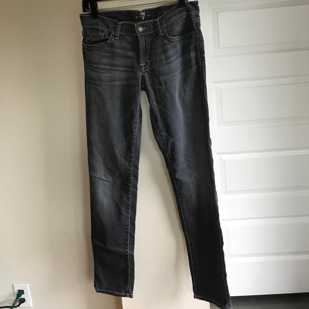 7 For All Mankind grey wash jeans