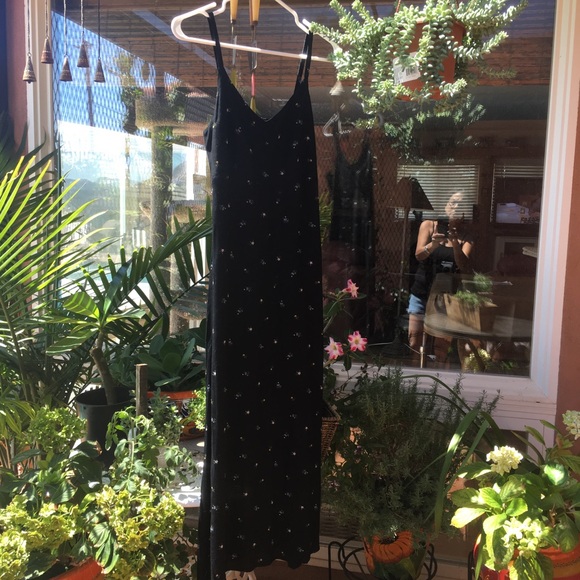 Maxi Dress, "Gap" Navy Blue with flowers. - Picture 1 of 5