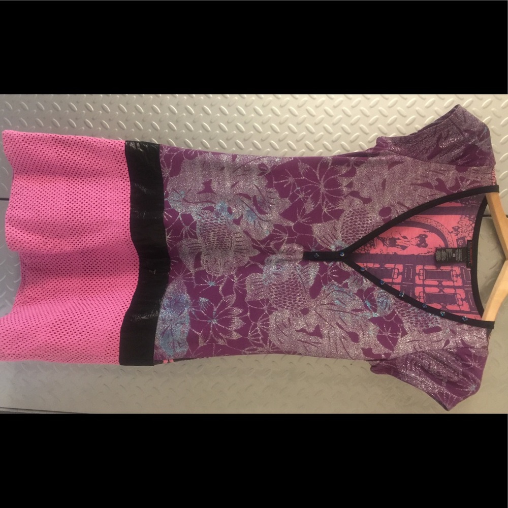 Custom Pink/Purple Cardigan Mini Dress Sz. 36 (XS)