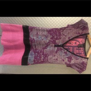 Custom Pink/Purple Cardigan Mini Dress Sz. 36 (XS)