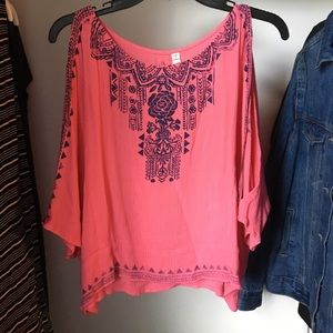 Pink crop blouse