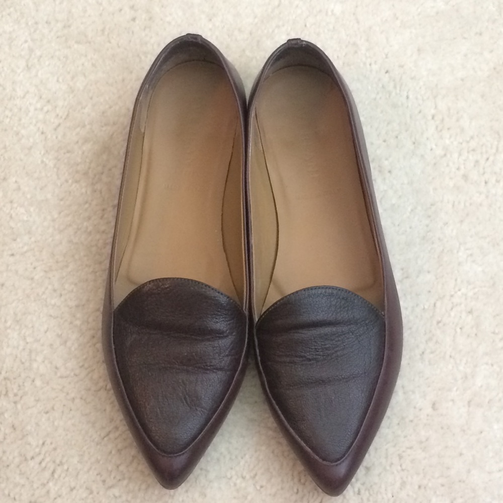 Everlane burgundy leather flats, size 8.5