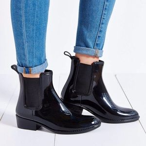 Jeffrey Campbell Stormy ankle rain boots black