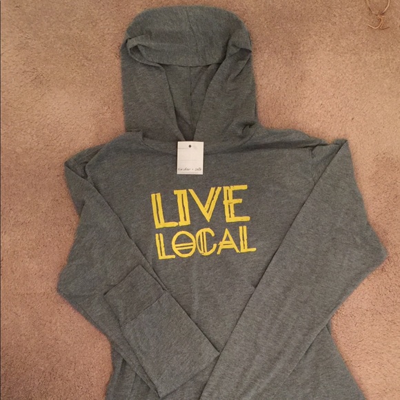 🎉HP 🎉Cinder & Salt LIVE LOCAL long sleeve hoodie - Picture 2 of 6