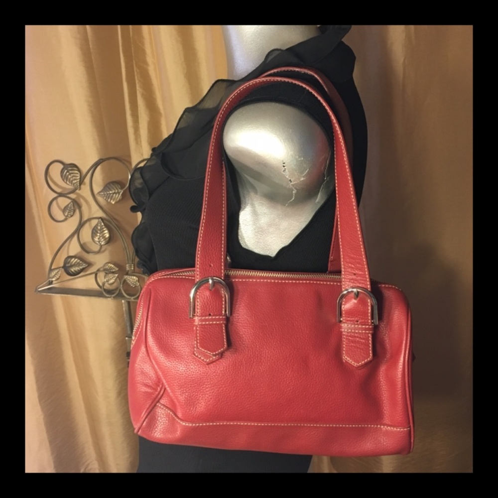 Ann Taylor Loft red leather purse