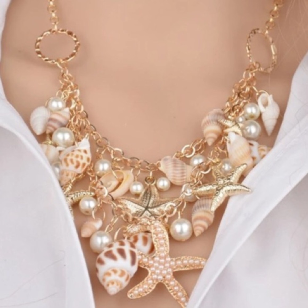 Seashore seashells mermaid SET shell beach jewelry