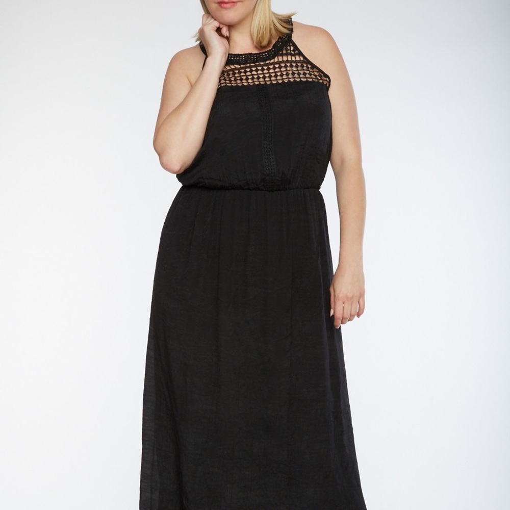 Black Sleeveless Maxi Dress, NWOT