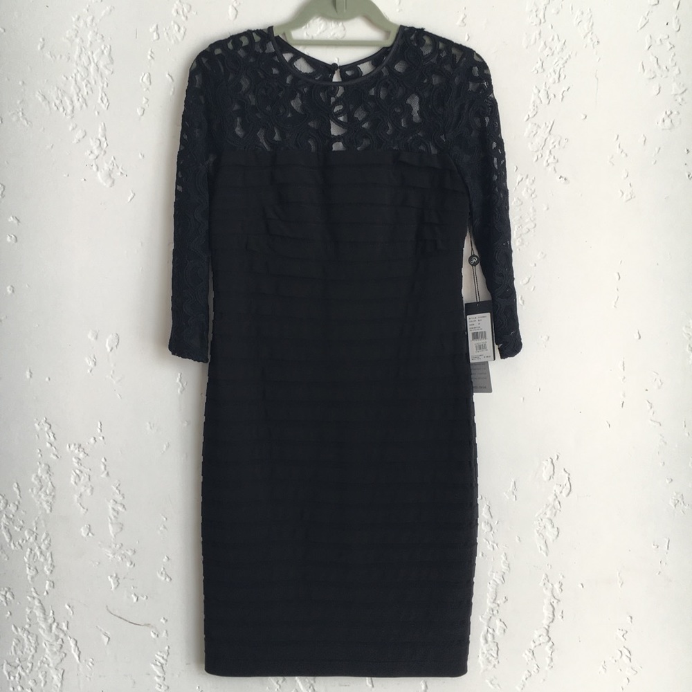 Adriana Papell Black Sheath Dress 🖤