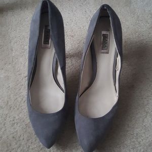 Grey suede 4in heels from Zara's