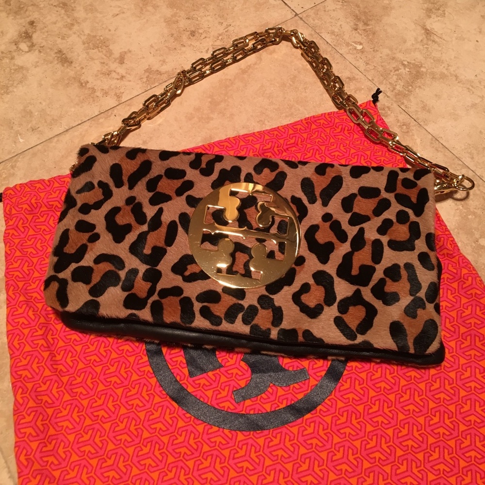 Tory Burch pony hair shoulder bag or clutch