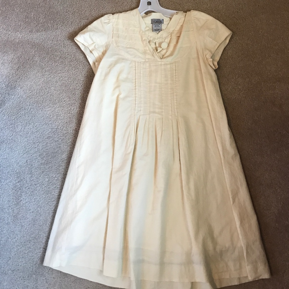 S Short Sleeve cream dress