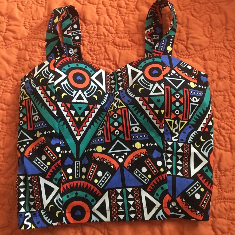 Aztec Bustier Crop Top