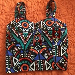 Aztec Bustier Crop Top
