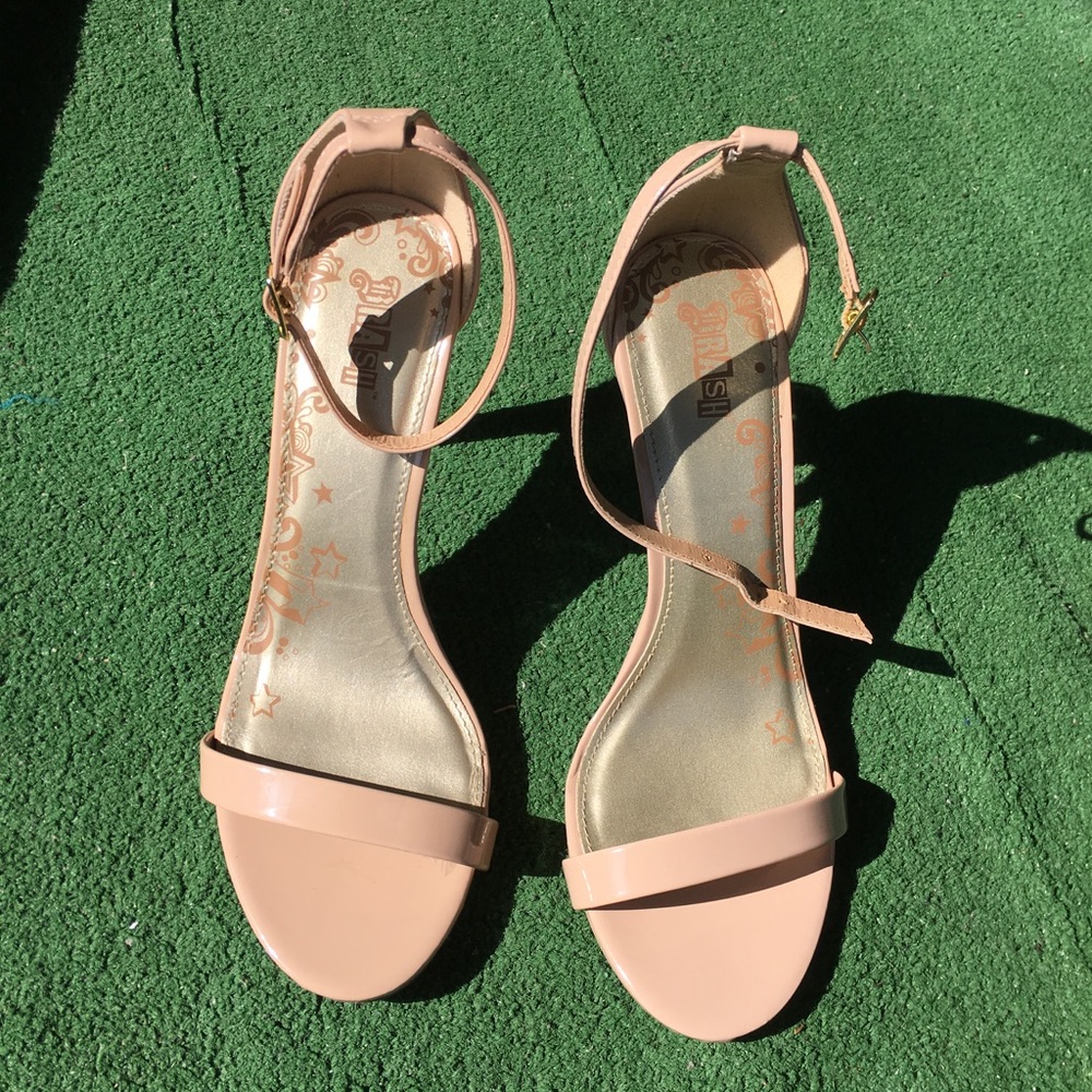 Nude ankle strap high heel