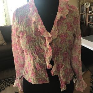 Floral Sheer Silk Top