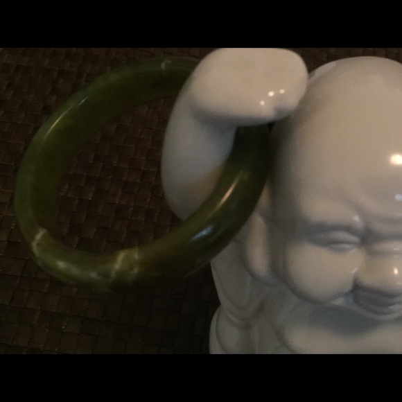 Authentic Jade "jadeite" Bangle Bracelet 59.4MM - Picture 3 of 6