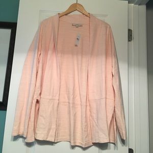 NWT LOFT blush pink cardigan size L