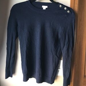 J.Crew navy merino wool crewneck sweater