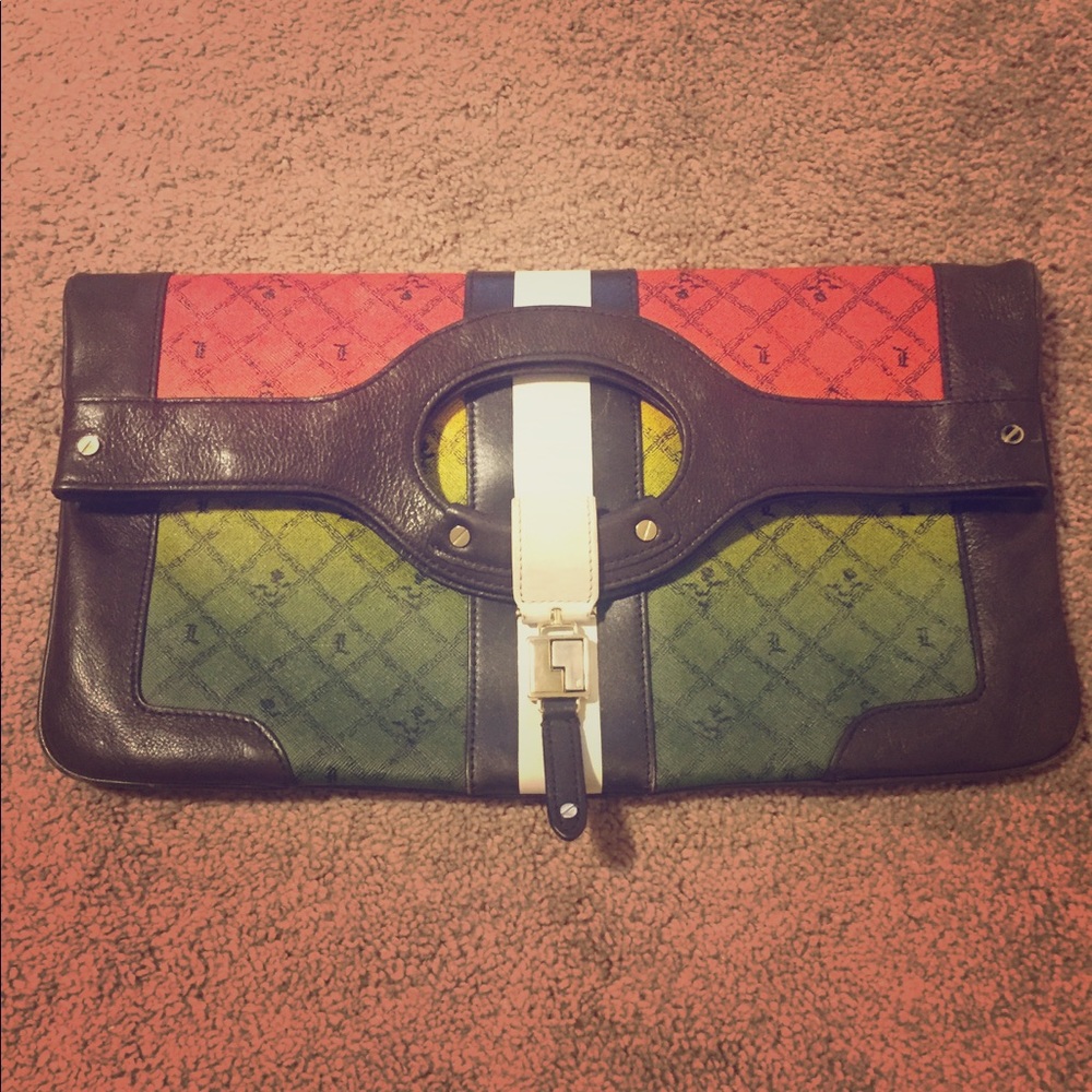 L.A.M.B. Rare Rasta Carlisle Oversized Clutch
