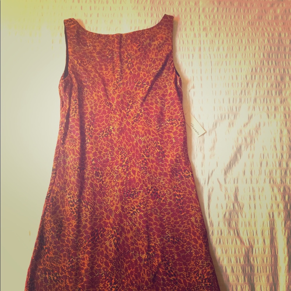 Fun red leopard print summer dress.