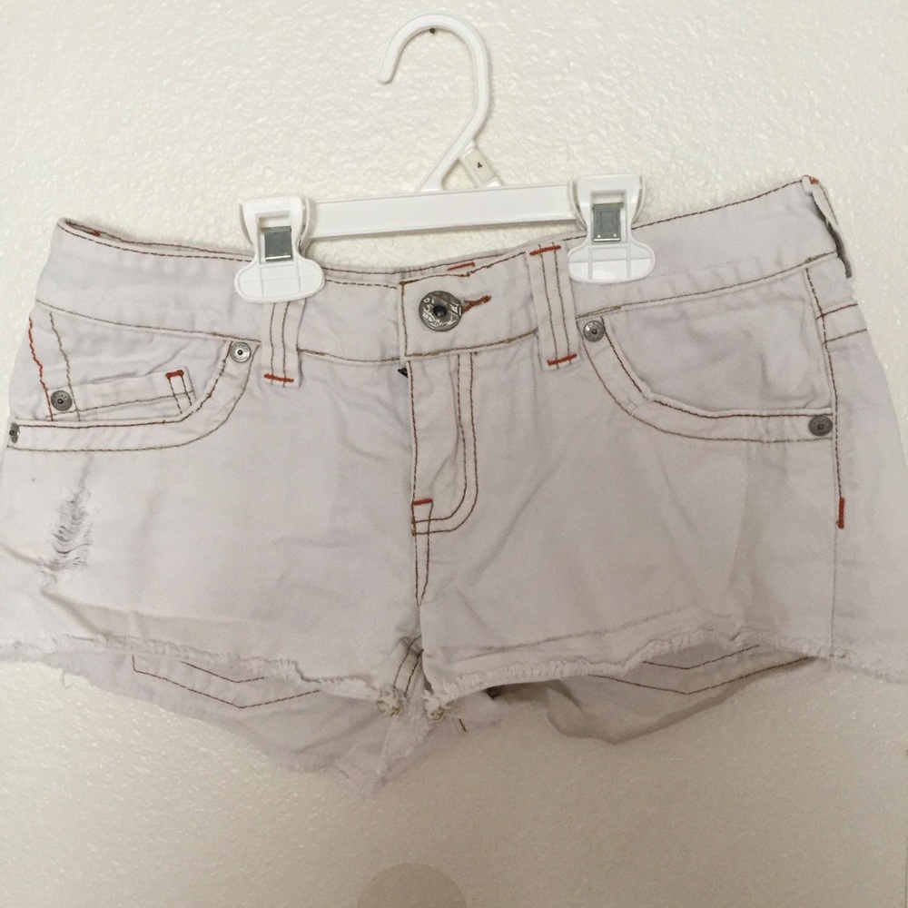 ROXY White denim shorts