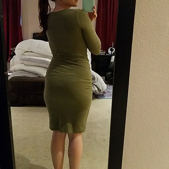 Olive bodycon dress - Picture 3 of 3