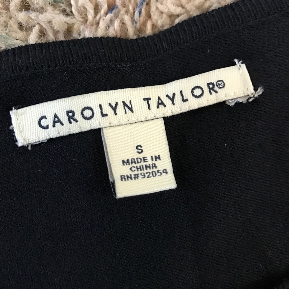 Carolyn Taylor Black Beaded Neckline Cardigan - Picture 5 of 9