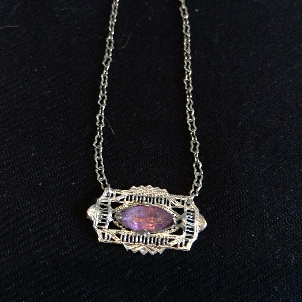 Necklace from up cycled Edwardian amethyst broach