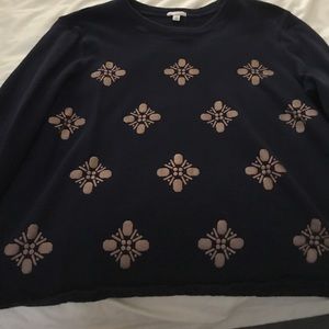 Gap  - navy sweatshirt with embroidered detail