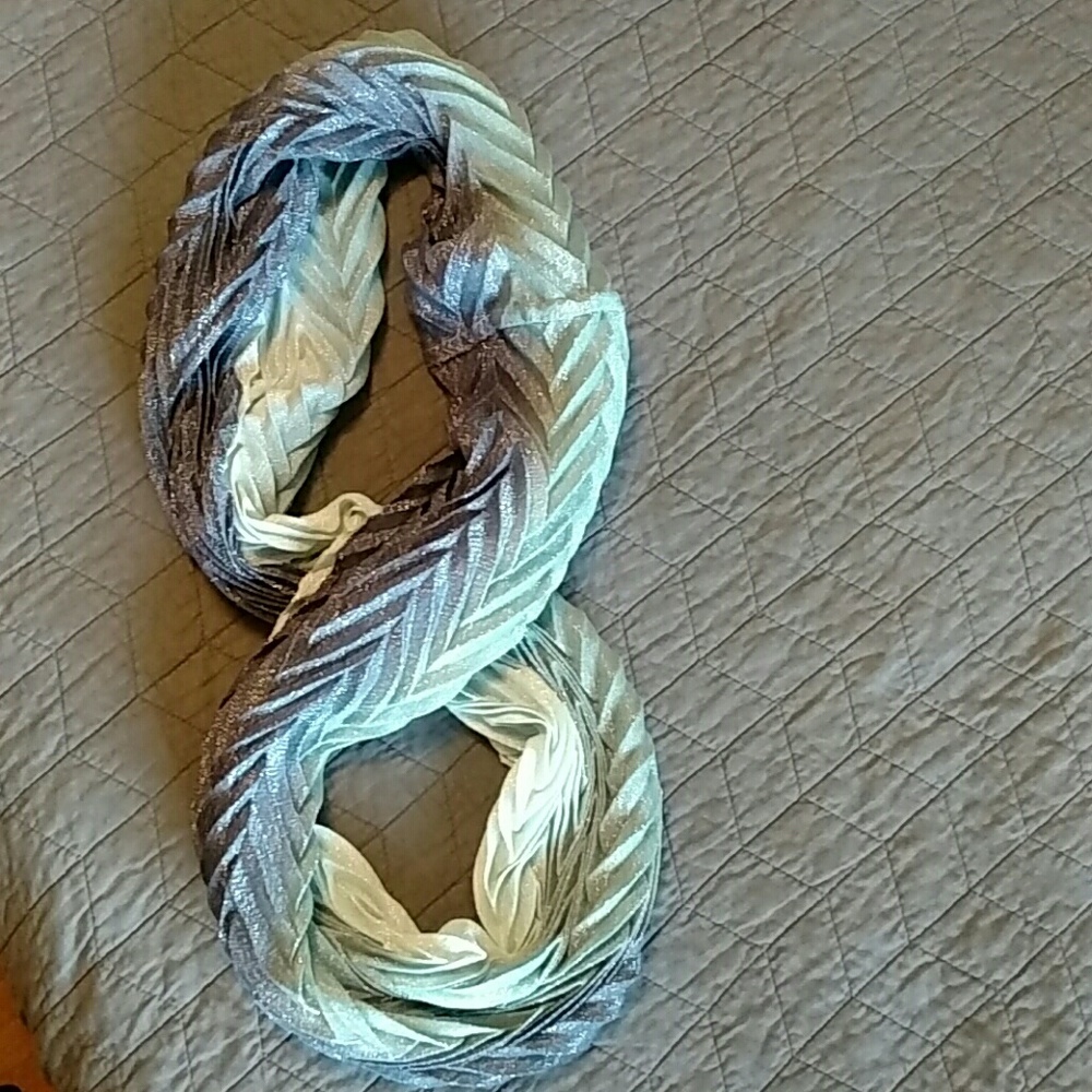 Blue & Silver infinity scarf