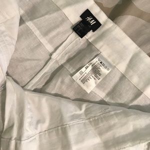 H & M White Linen Pants